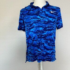 NWOT Men's Nike DriFit Blue Camo Short Sleeve Polo (M) SKU 192